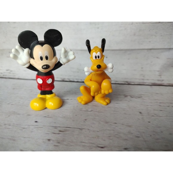 Mickey Pluto with bone 3" figures cake toppers toys - Picture 1 of 6
